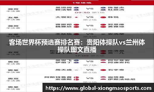 客场世界杯预选赛排名赛：贵阳体操队vs兰州体操队图文直播